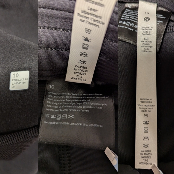 Lululemon Softstreme High-Rise Straight Leg Crop Black Size 10 - Picture 16 of 16